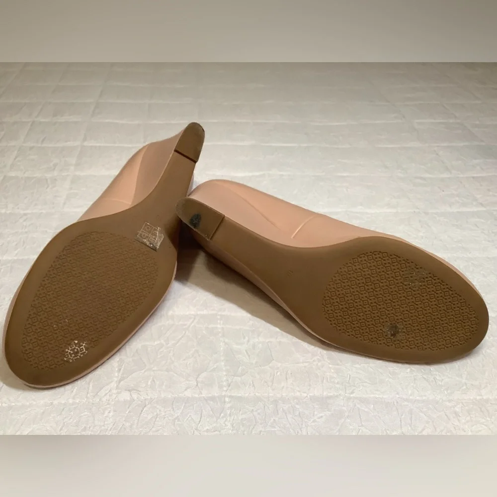 Tory BurchBlush Goan Sand Nappa Leather Chelsea Wedge Heels Size 10